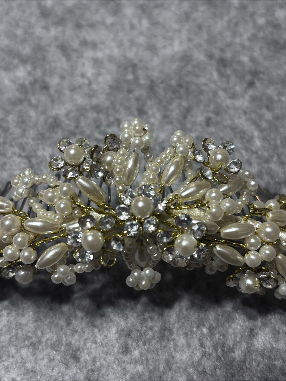Pearl & Crystal Bridal Hair Comb - Ivory